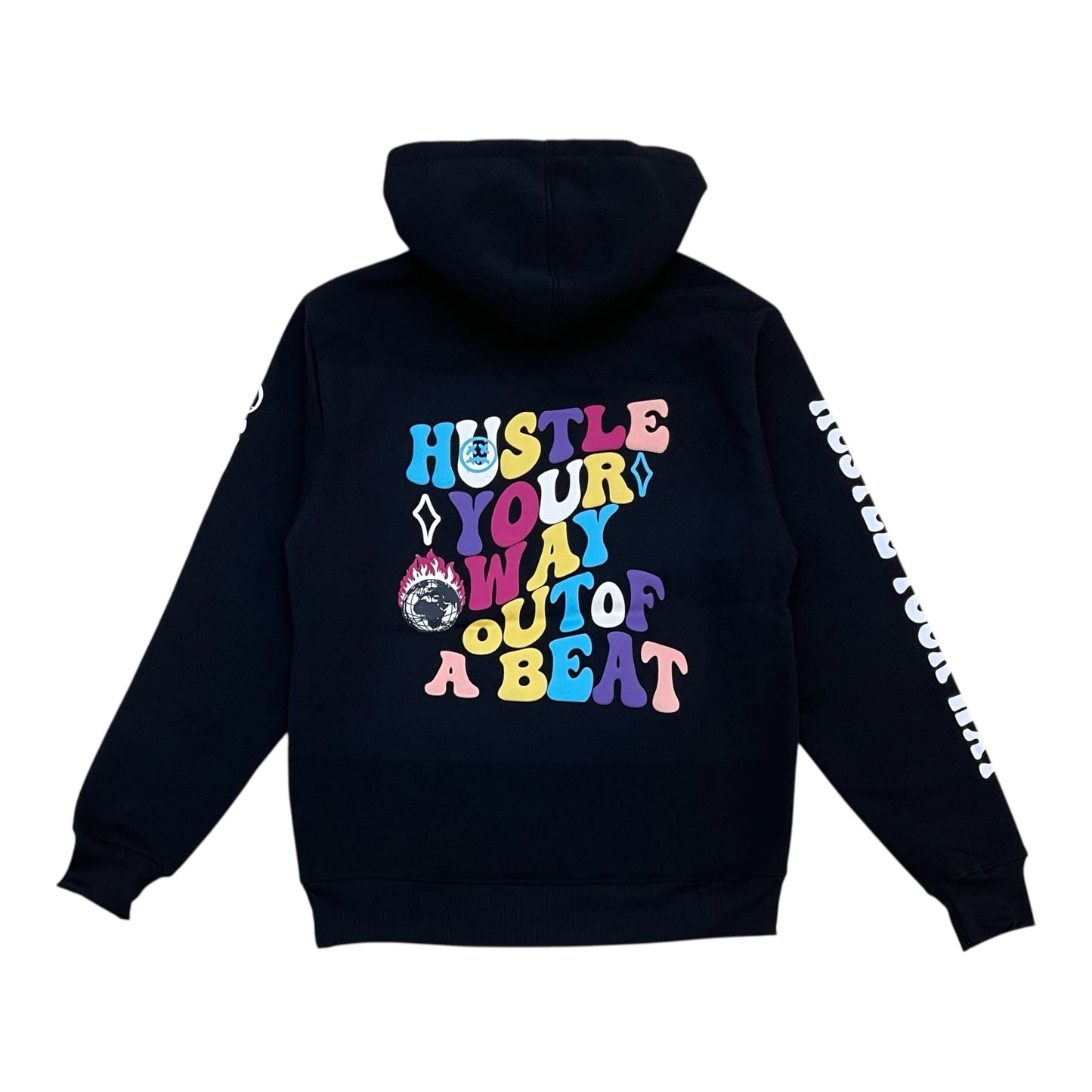 F516 - Hustle Your Way Graphic Fleece Hoodie