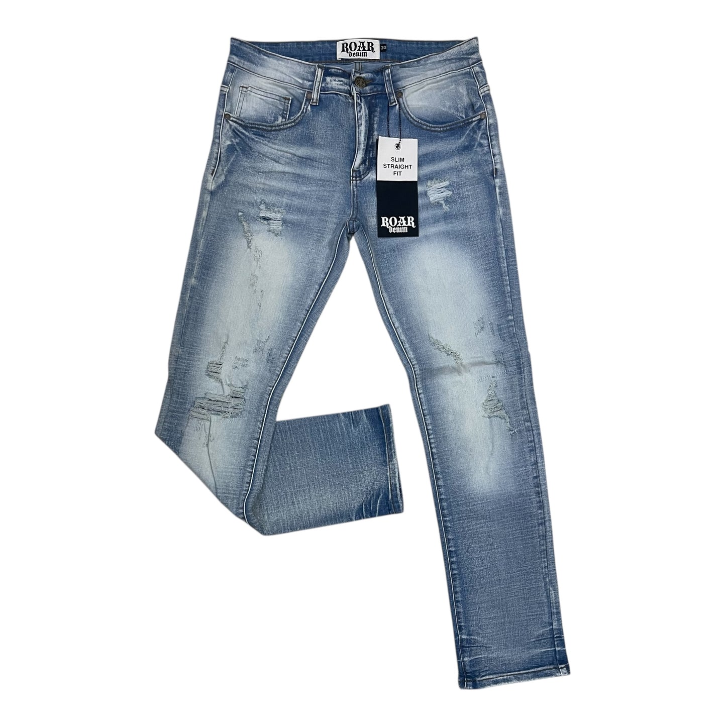 A00-43415 - Distressed Slim-Fit Stretch Jeans