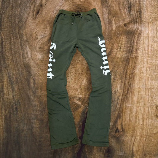 SB3401 - Saint Sinner Puff Print Fleece Stacked Pants