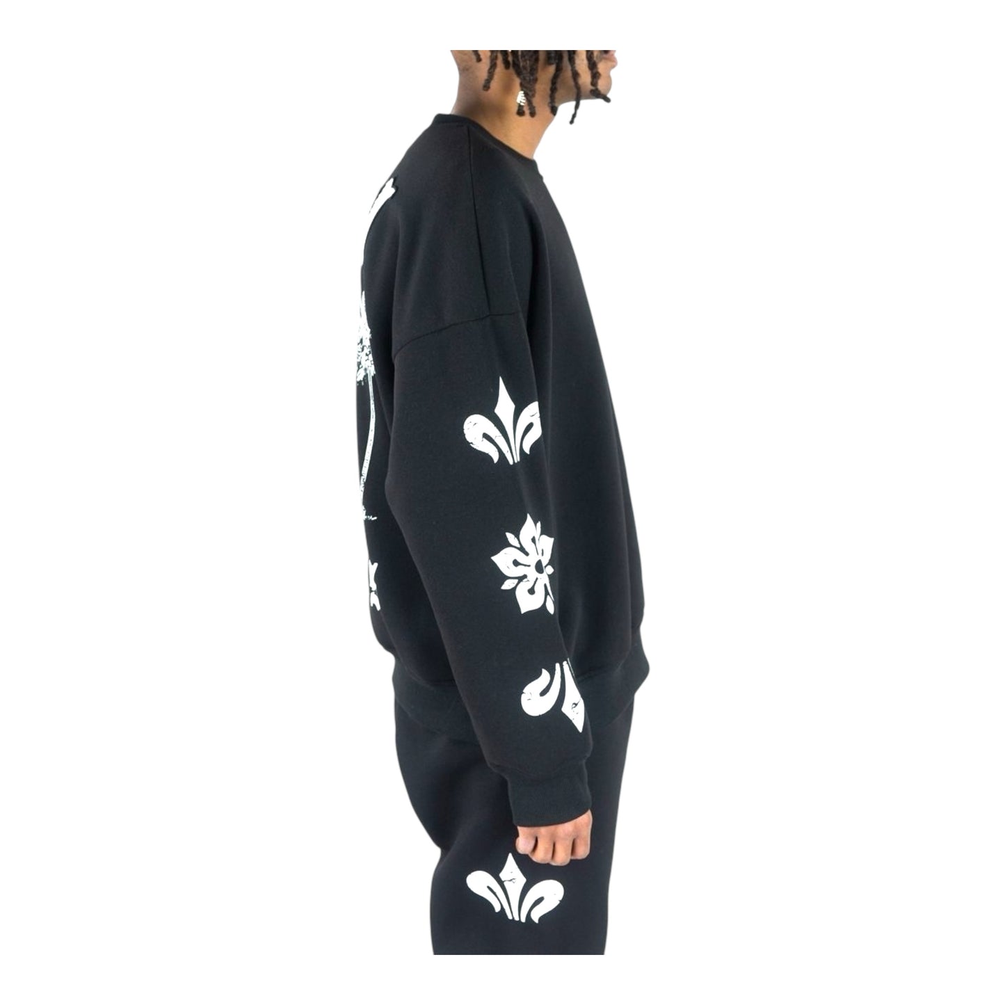 152-320 - Rebel Palms Fleece Graphic Crewneck