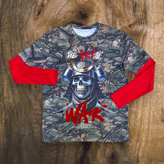 SW2F5229 - THE ART OF WAR Rhinestones 2FER Long Sleeve T-Shirt