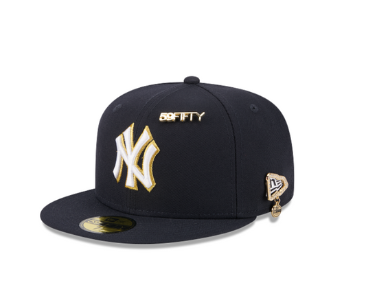 60750700 - New York Yankees Navy & Gold with pins 59FIFTY Fitted