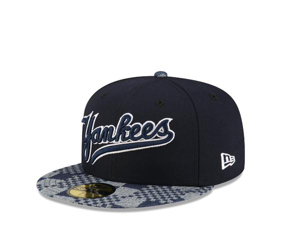 70863985 - New York Yankees NAVY PATTERN DENIM LTBLUE 59FIFTY Fitted