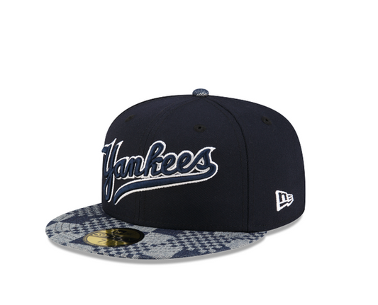 70863985 - New York Yankees NAVY PATTERN DENIM LTBLUE 59FIFTY Fitted