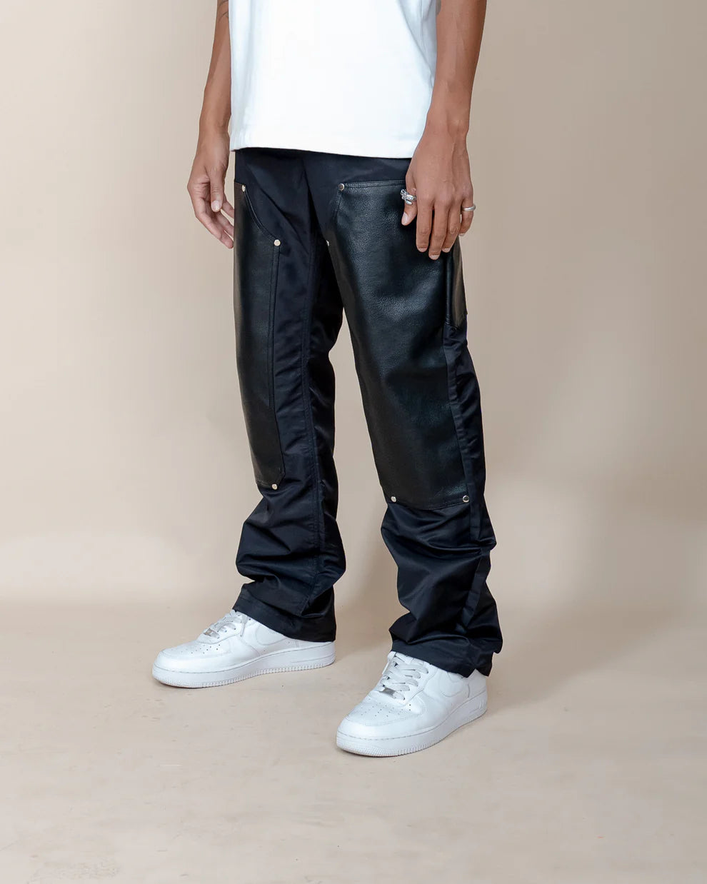 EP11713 - Eptm Nylon Arlo Carpenter Pants (BLACK)