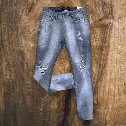 JS1222 - Sprayed on Mesh Slim-Fit Stretch Jeans