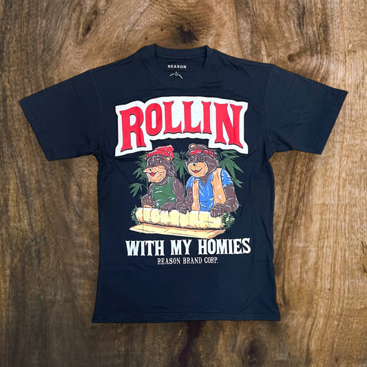 CC1-34 - Rollin with My Homies T-Shirt (Black)