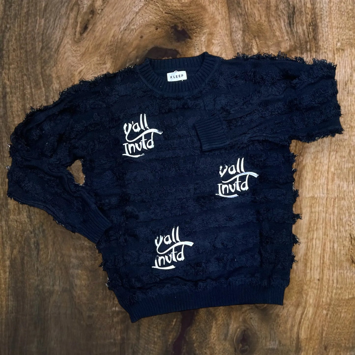 KR-9200S - Yall Invtd Premium Furly Sweater with Heavy Embo Works