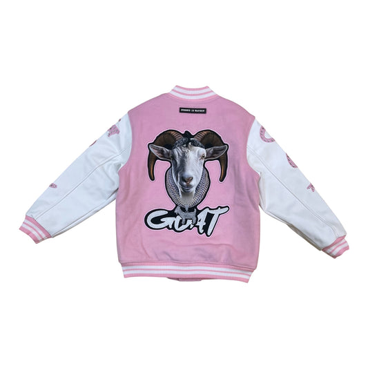GVJ5124 - Kid's GOAT Graphic Varsity Jacket