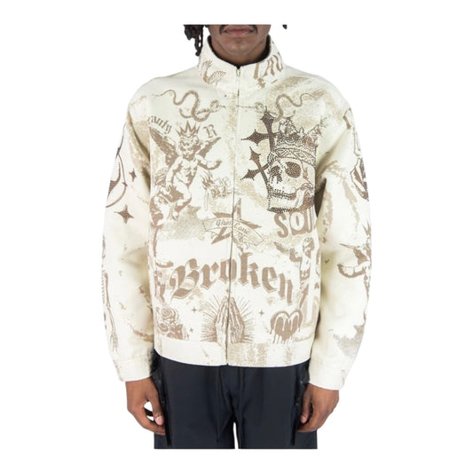 152-555 - ANGELS Rhinestone Tapestry Light Weight Jacket