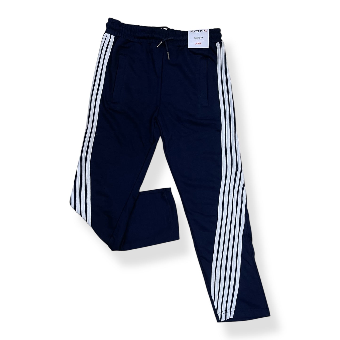 P558K - Boy's/Kids Racer Stripes French Terry Straight-Fit Pants
