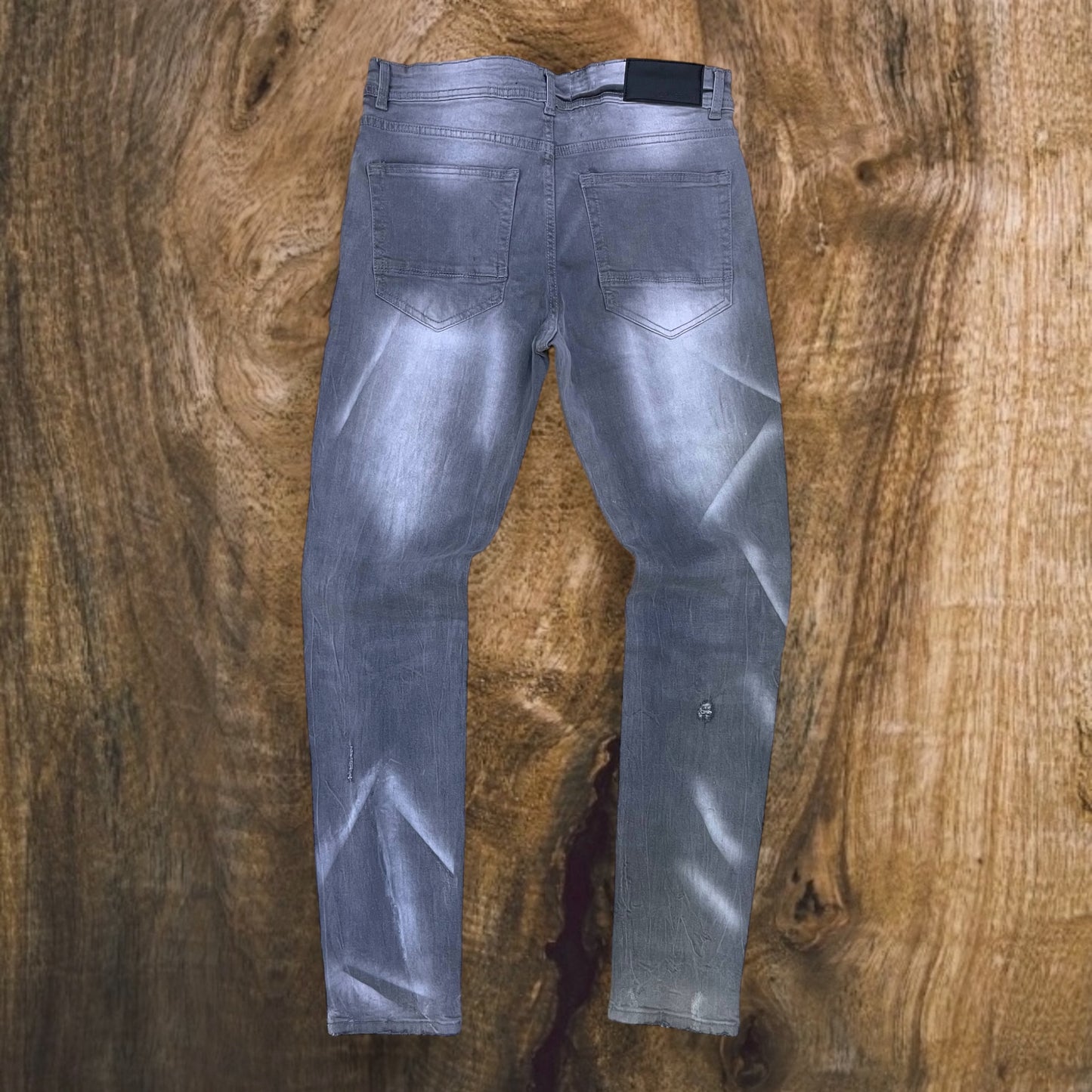P542 - Jackson Rip & Repair Faded Wash Slim-Fit Stretch Jeans