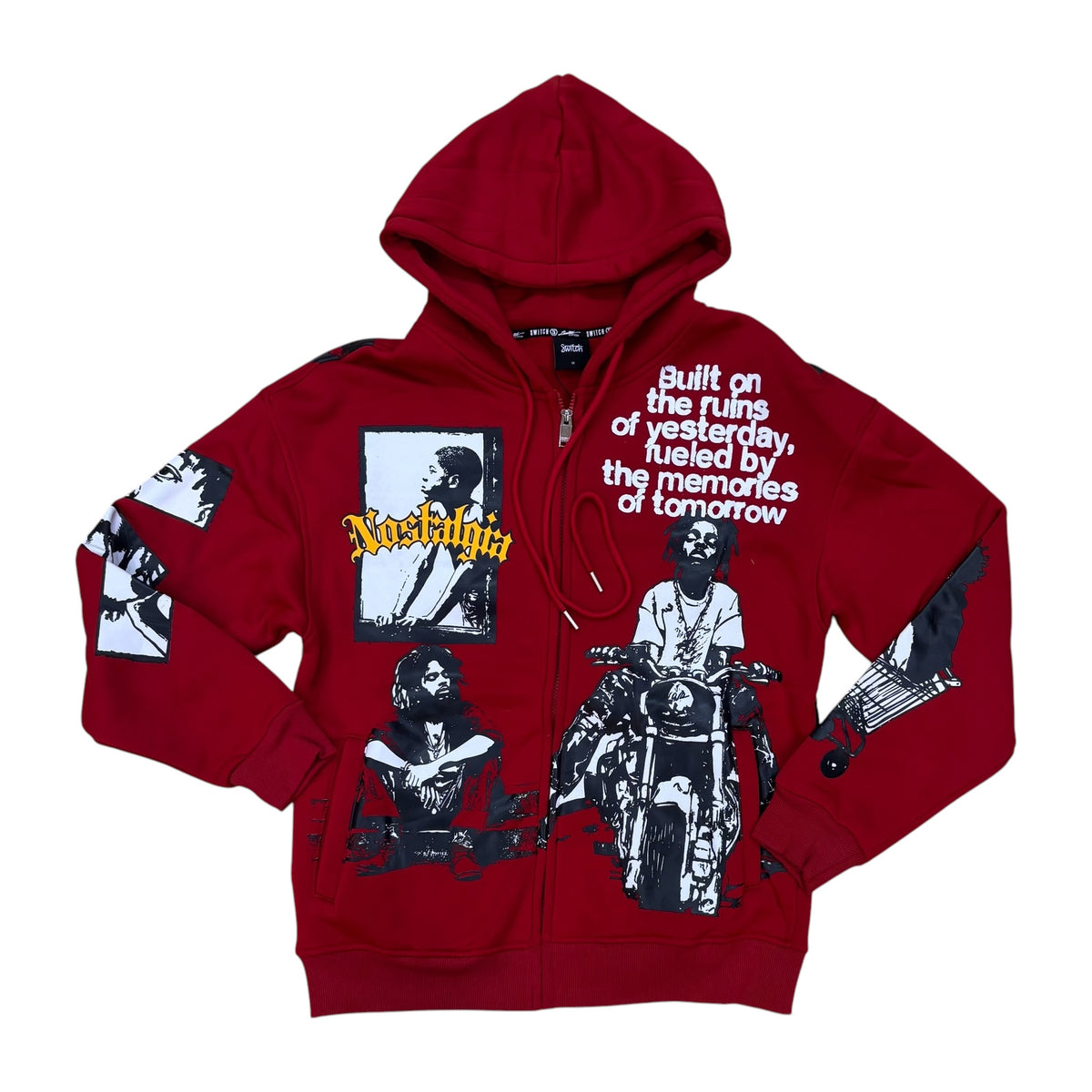 WH-SW6232 - Nostalgia Zip Up Graphic Hoodie