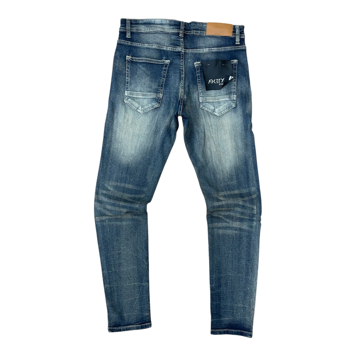 WH-P621 - Shadow Rip & Repair Slim-Fit Stretch Jeans