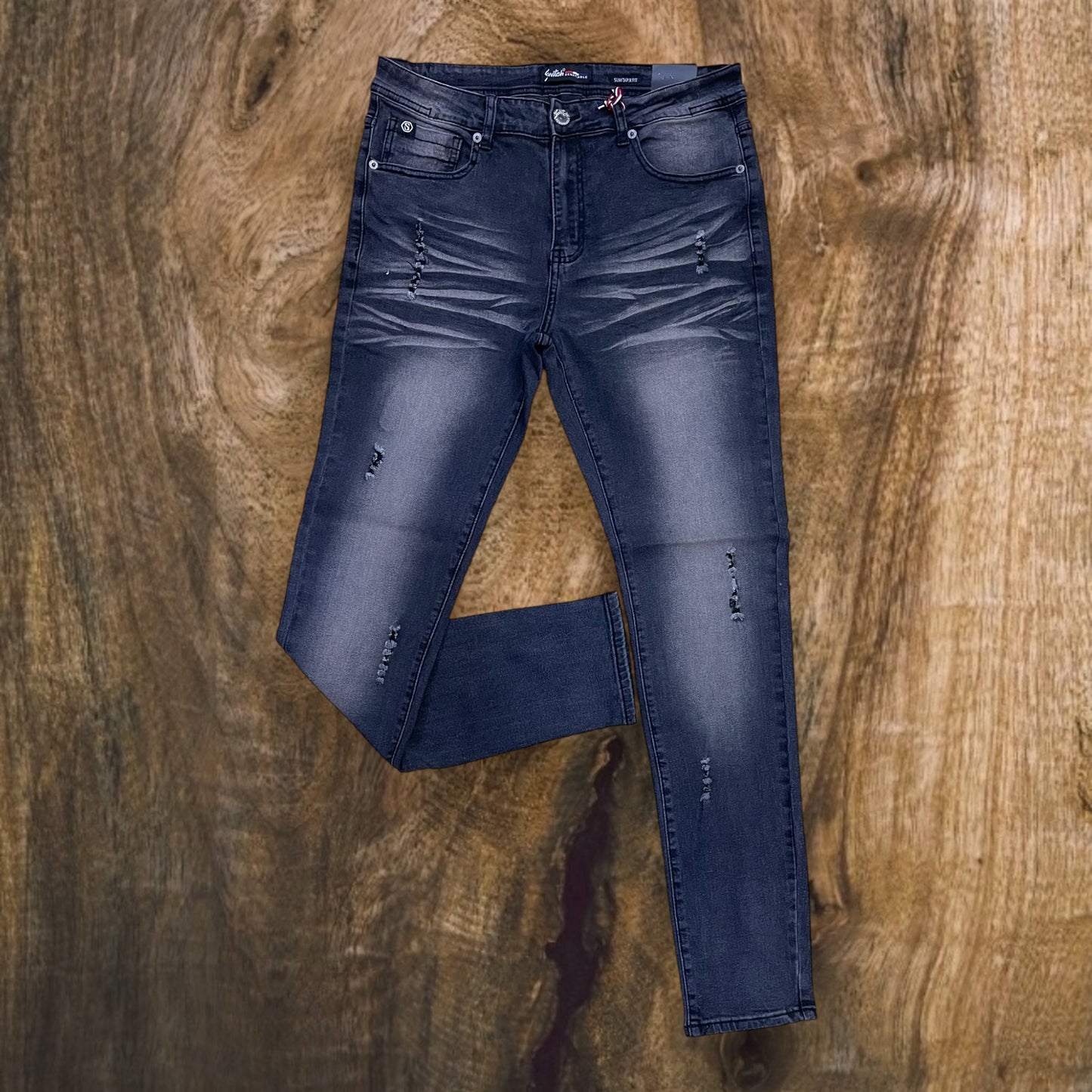 SF3610 - Ripped Denim Slim-Fit Stretch Jeans