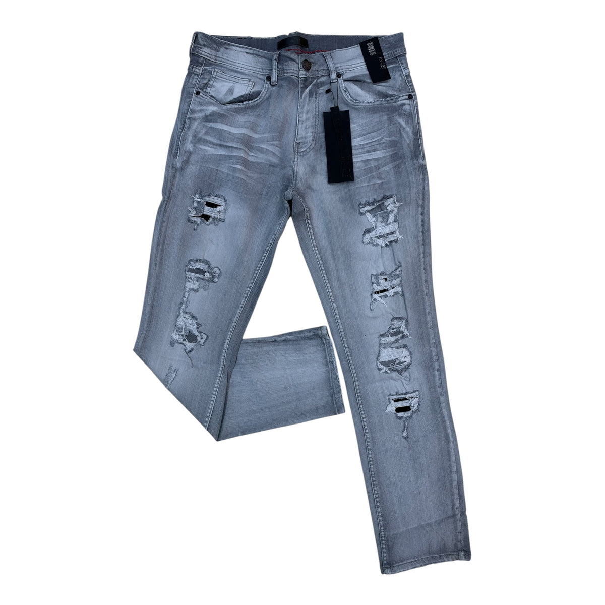 WH-P623 - Color Backing Straight Fit stretch Jeans
