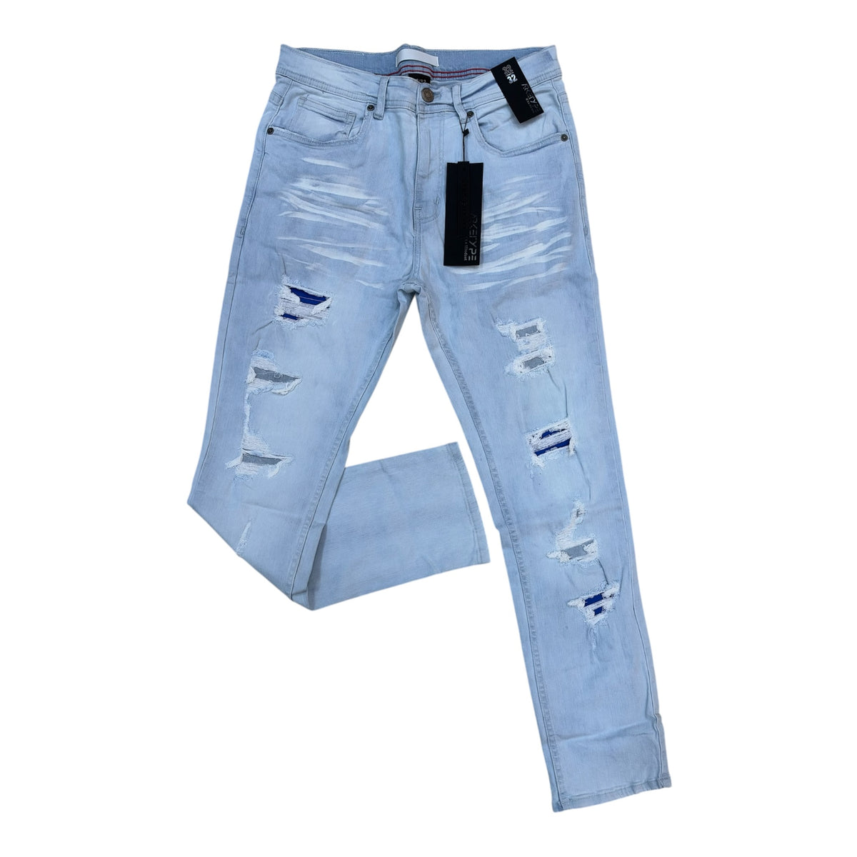 WH-P623 - Color Backing Straight Fit stretch Jeans
