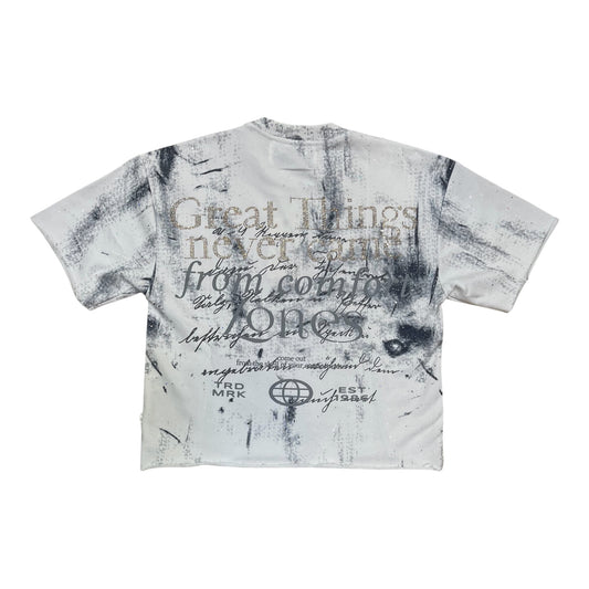 T1444 - Gasland with Rhinestones Cropped Top T-Shirt