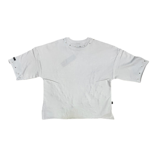 SM6150 - Fallen with Studs n Pearl Cropped Top Graphic T-Shirt