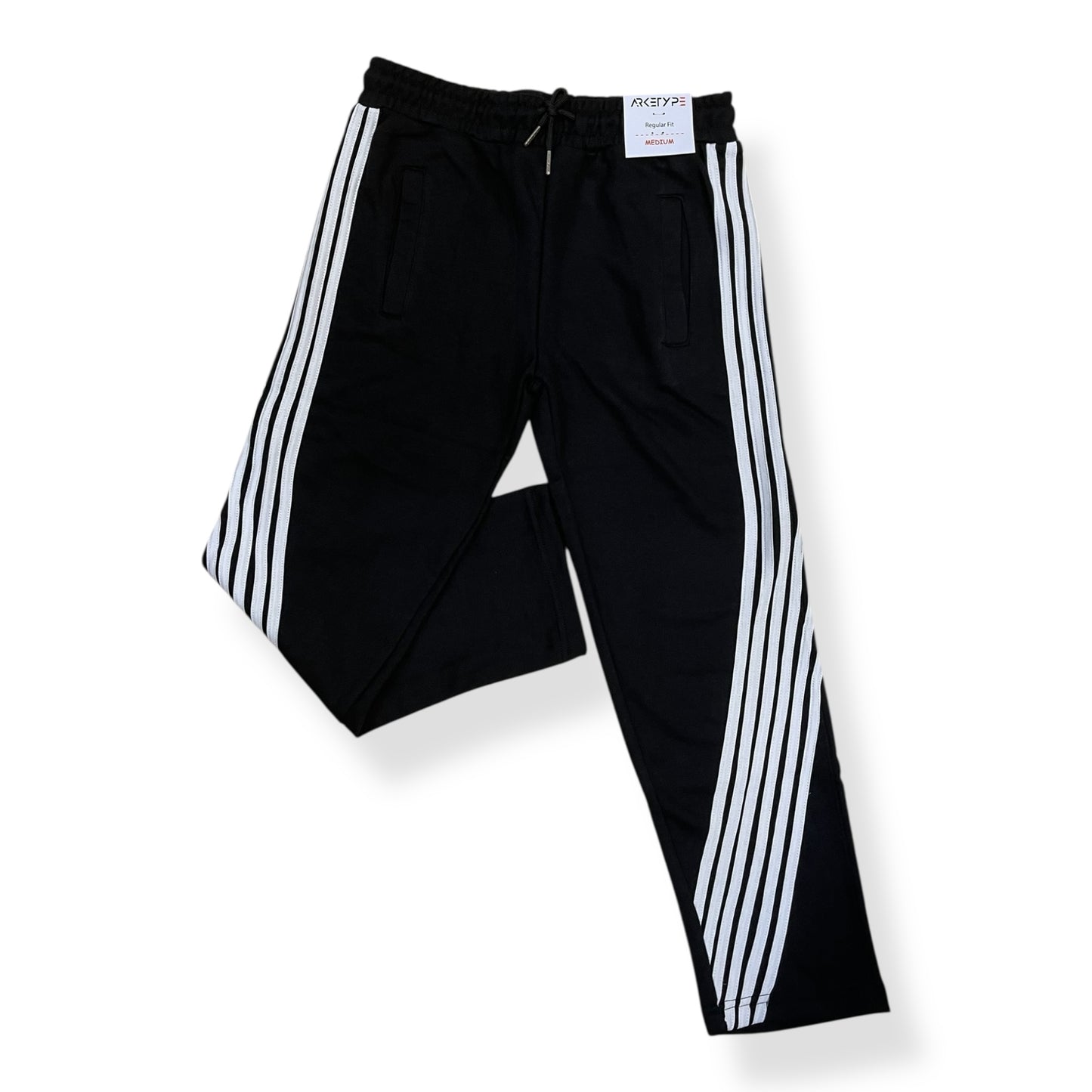 P558K - Boy's/Kids Racer Stripes French Terry Straight-Fit Pants