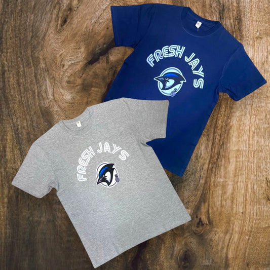 JC012425 - Fresh Jays Regular-Fit Graphic T-Shirt (Navy)