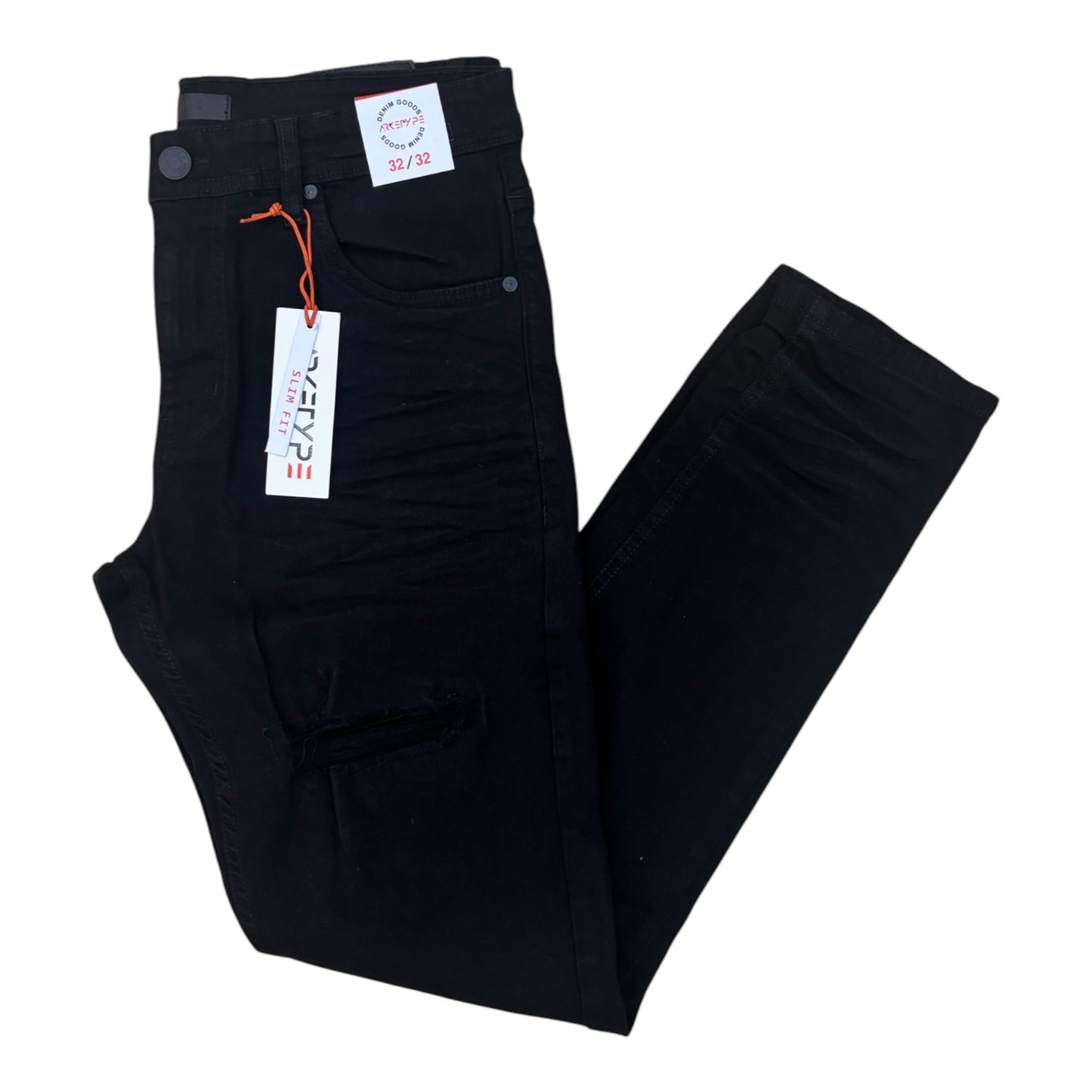 WH-P607 - Ricky Essential Ripped Slim-Fit Stretch Jeans