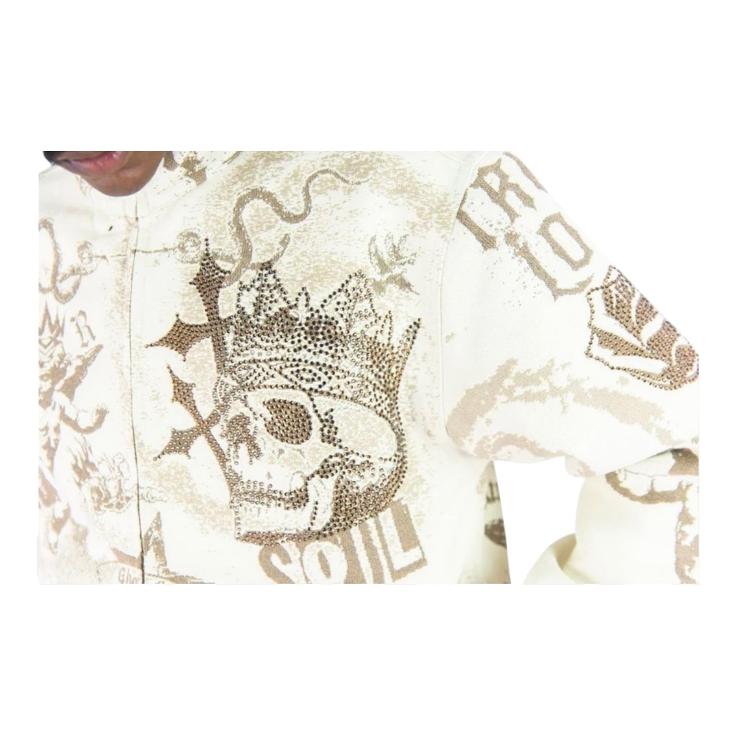 152-555 - ANGELS Rhinestone Tapestry Light Weight Jacket