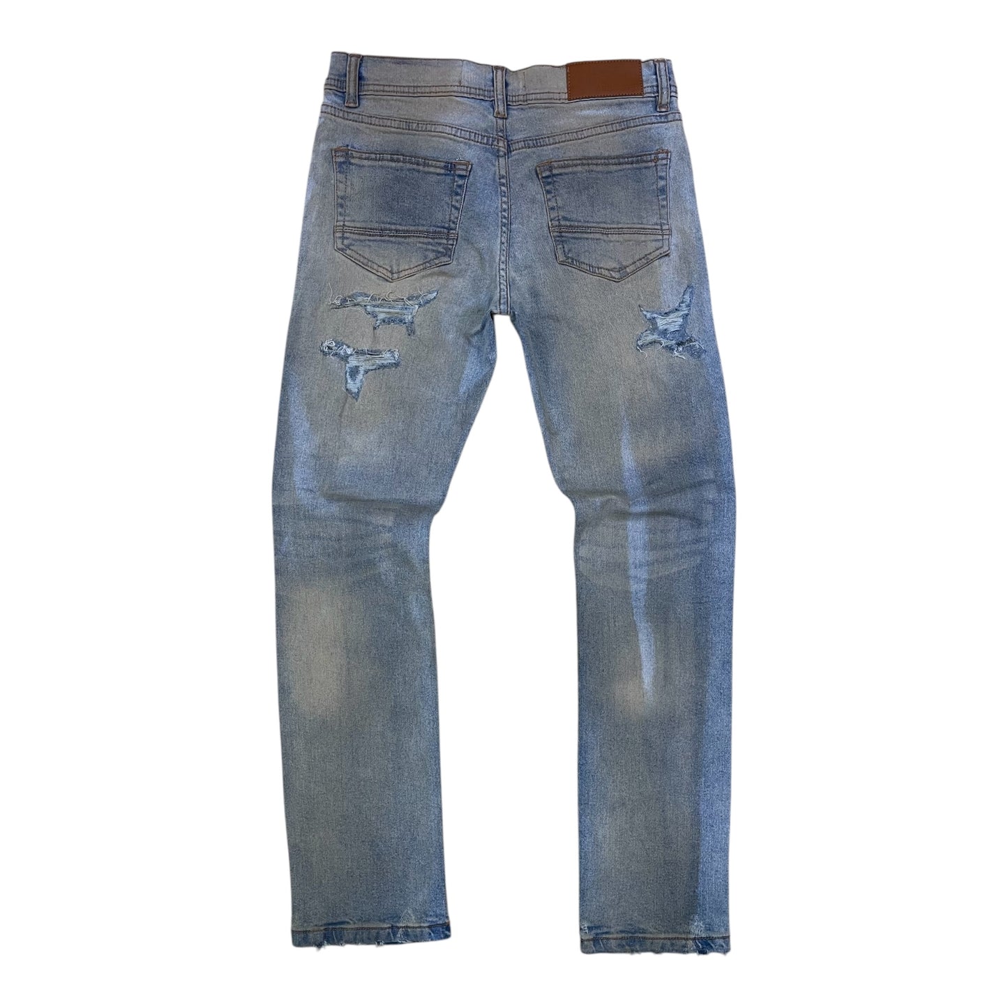 P550K - Boy's/Kids Milan Distressed Slim-Fit Stretch Jeans