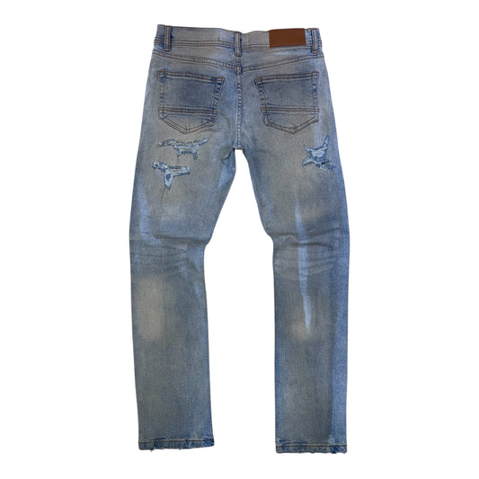 P550K - Boy's/Kids Milan Distressed Slim-Fit Stretch Jeans