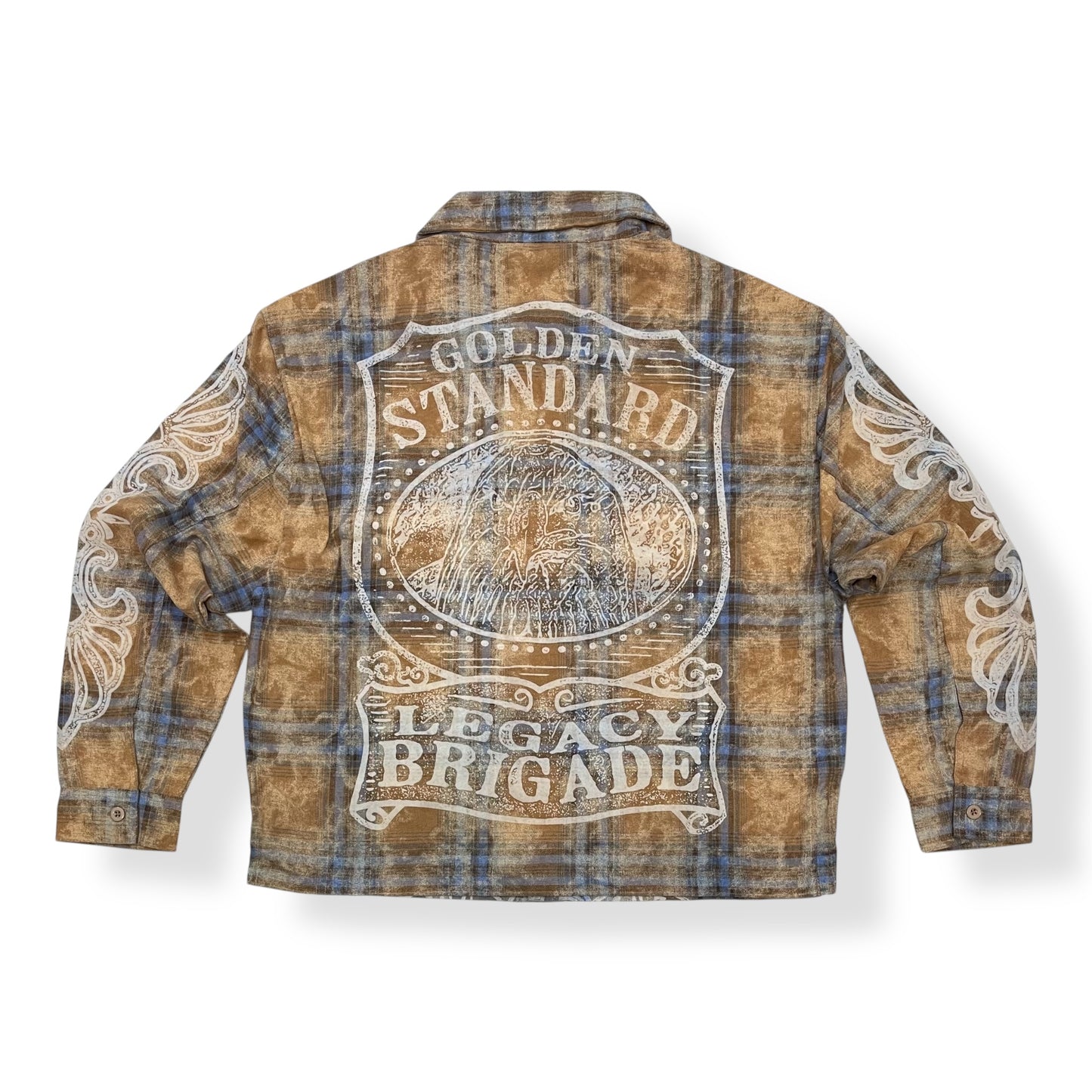 WH25694 - Legacy Brigade Grandeur Plaid Button Down Flannel Cropped Shirt