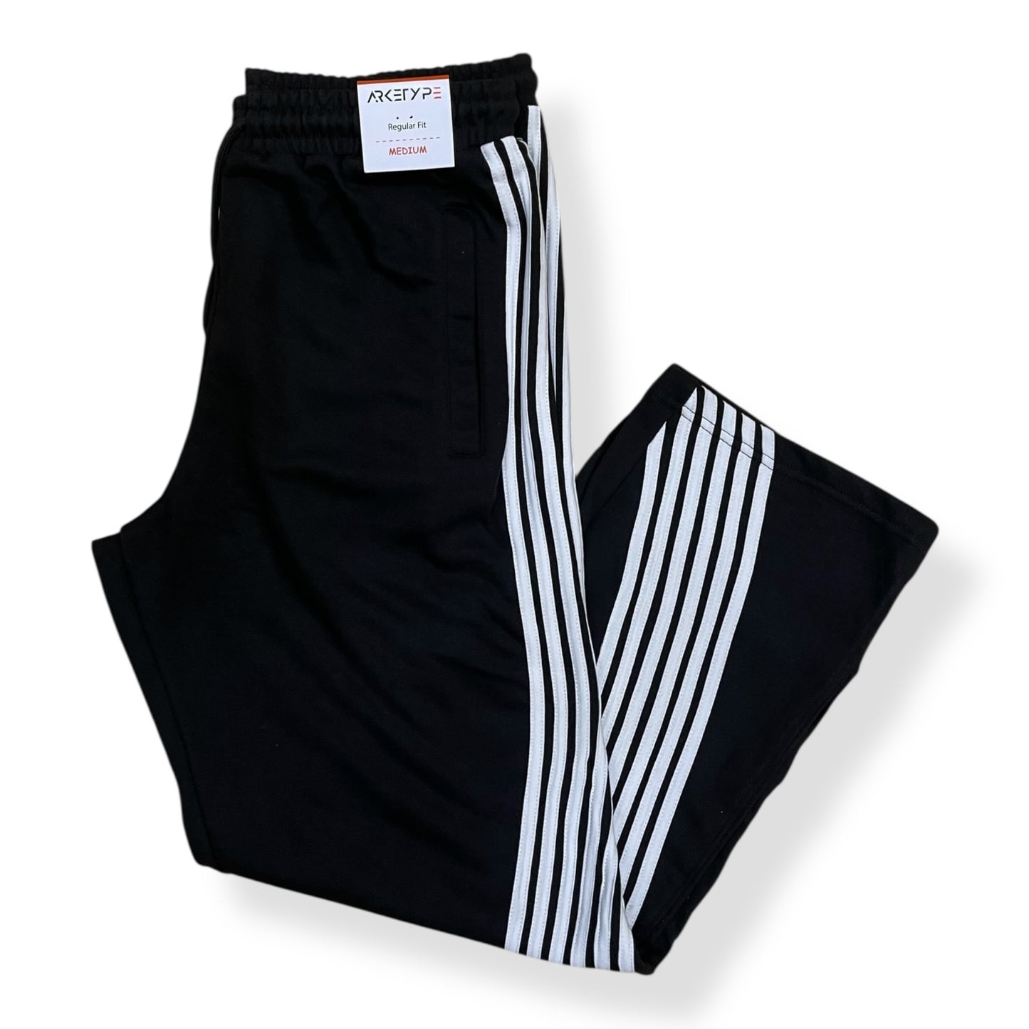 P558 - Racer Stripes French Terry Straight-Fit Pants