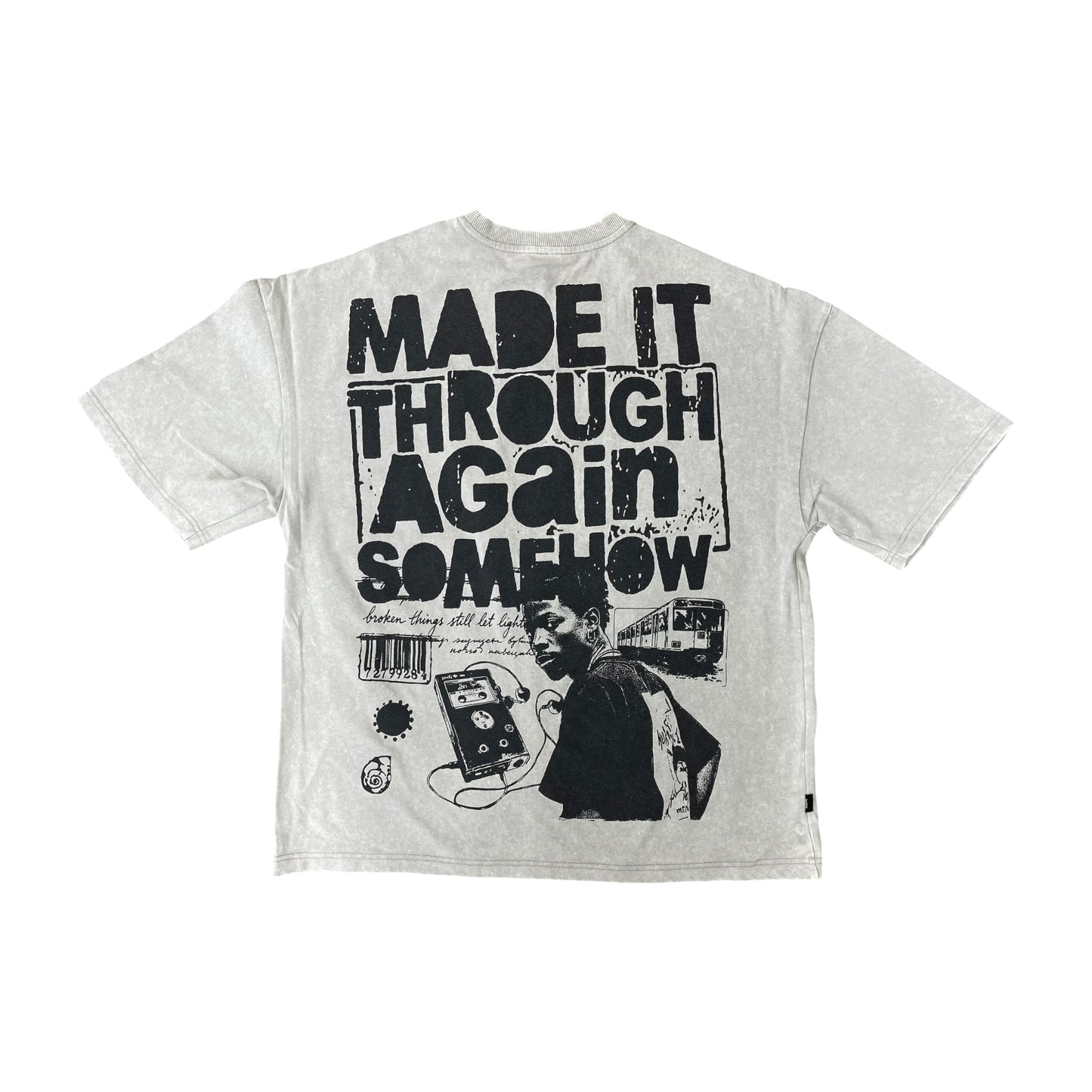 WH-SW6188 - Made It Through Better Boxy Graphic T-Shirt