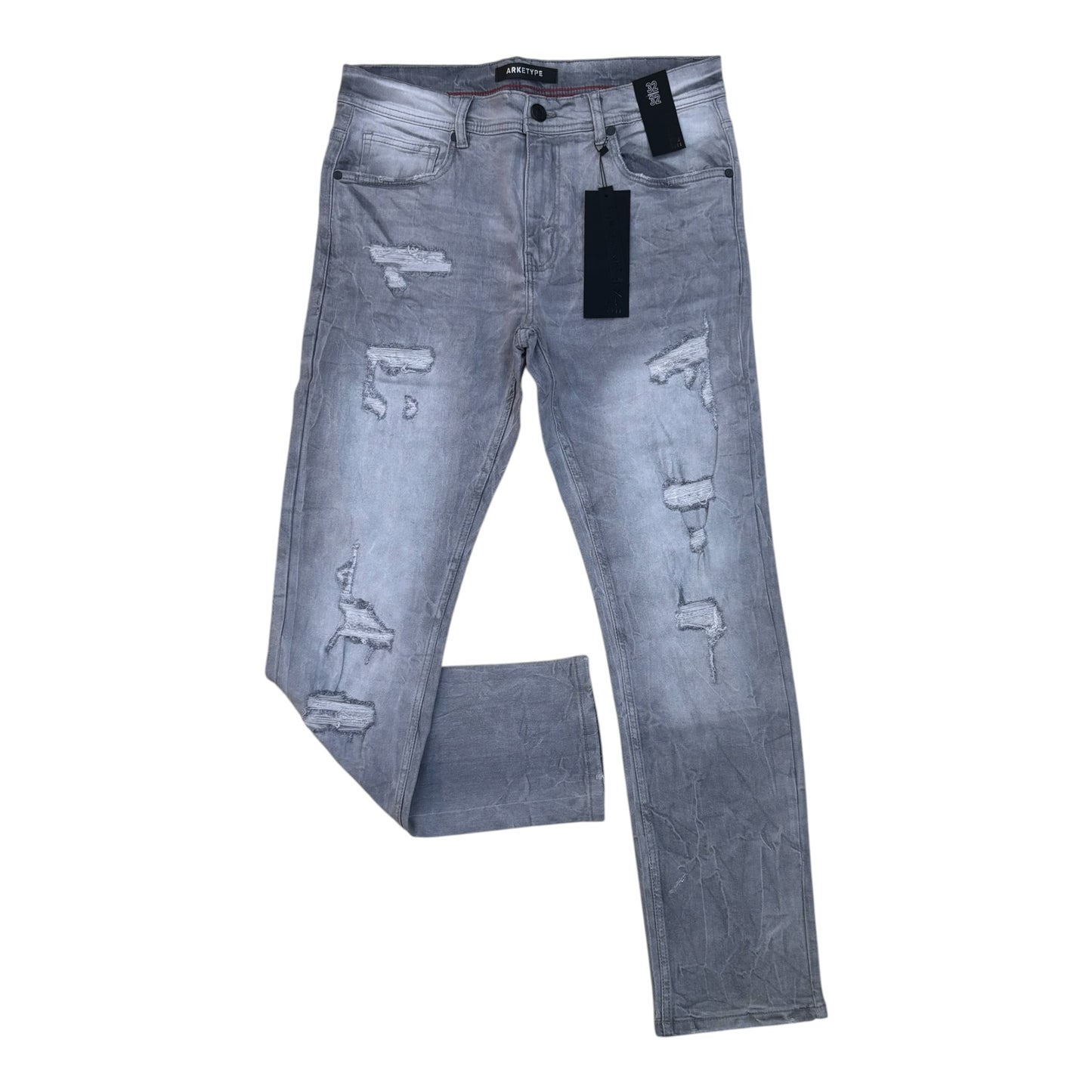 WH-P609 - Watson Ripped Slim Straight-Fit Stretch Jeans