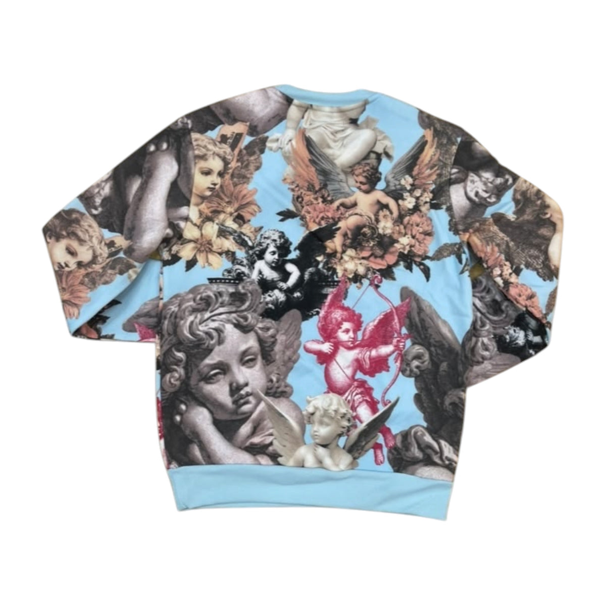 FB2615 - Angels Digital Print With Rhinestone Crewneck Fleece