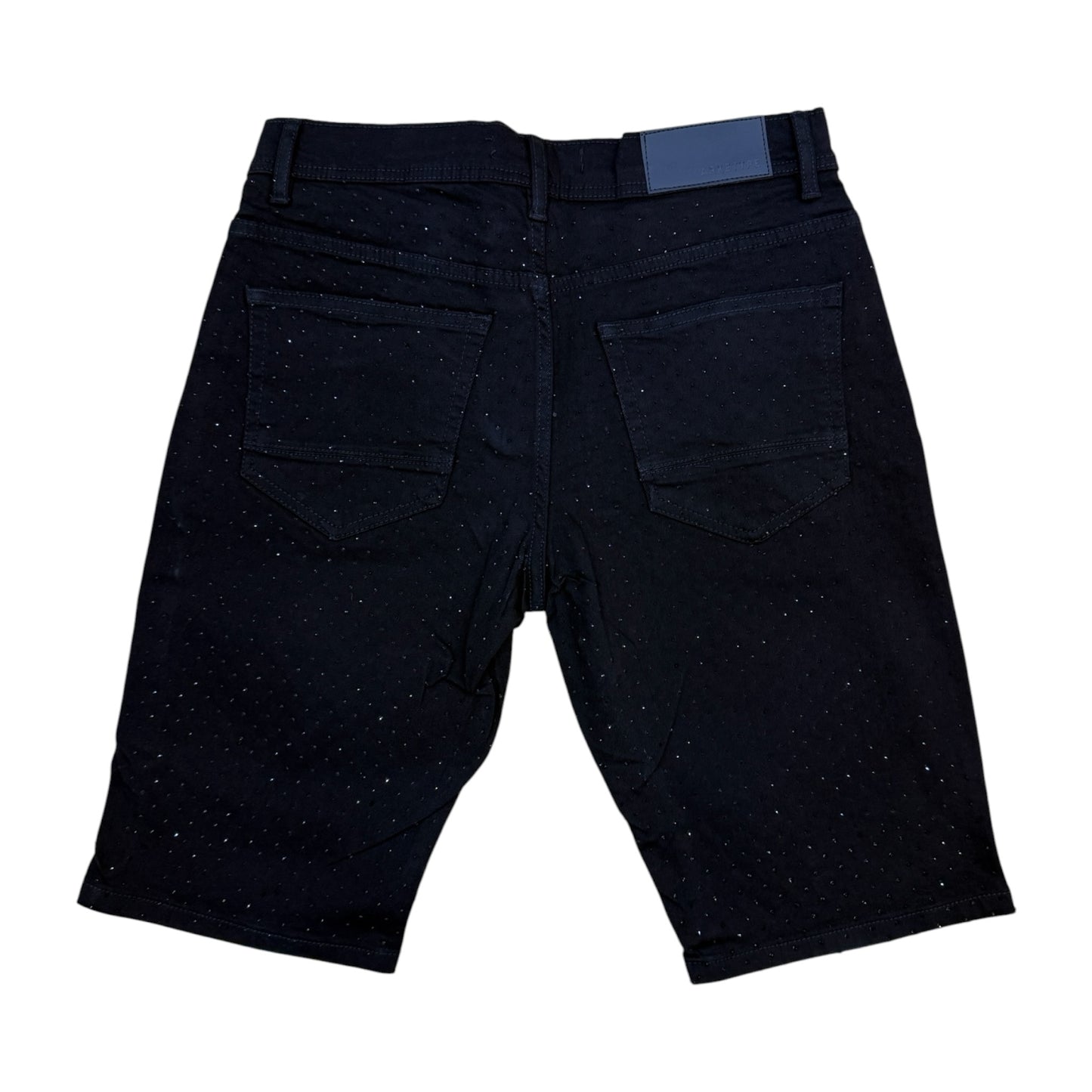 S610 - Allover Rhinestone Slim-Fit Stretchable Shorts