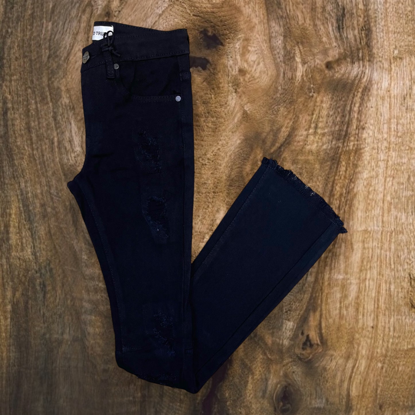 BTP24260K - Boy's/Kid's Rip & Repair Stacked Flare Jeans