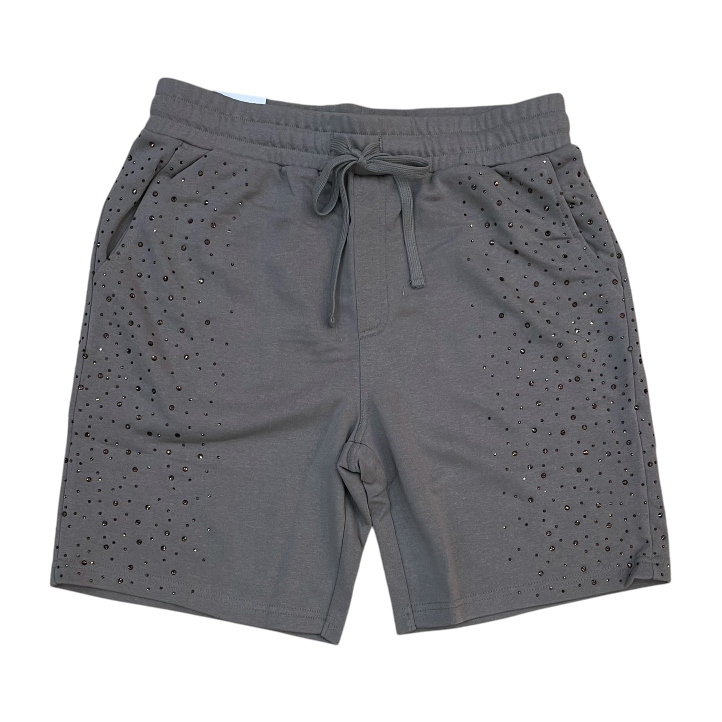 610-11965 - Rhinestone Galaxy French Terry Fleece Shorts