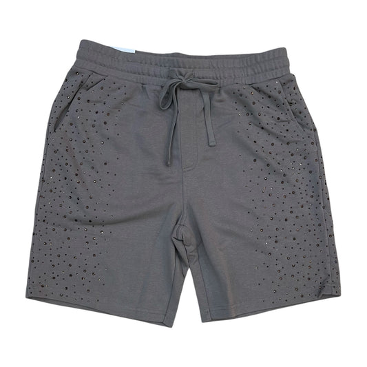 610-11965 - Rhinestone Galaxy French Terry Fleece Shorts