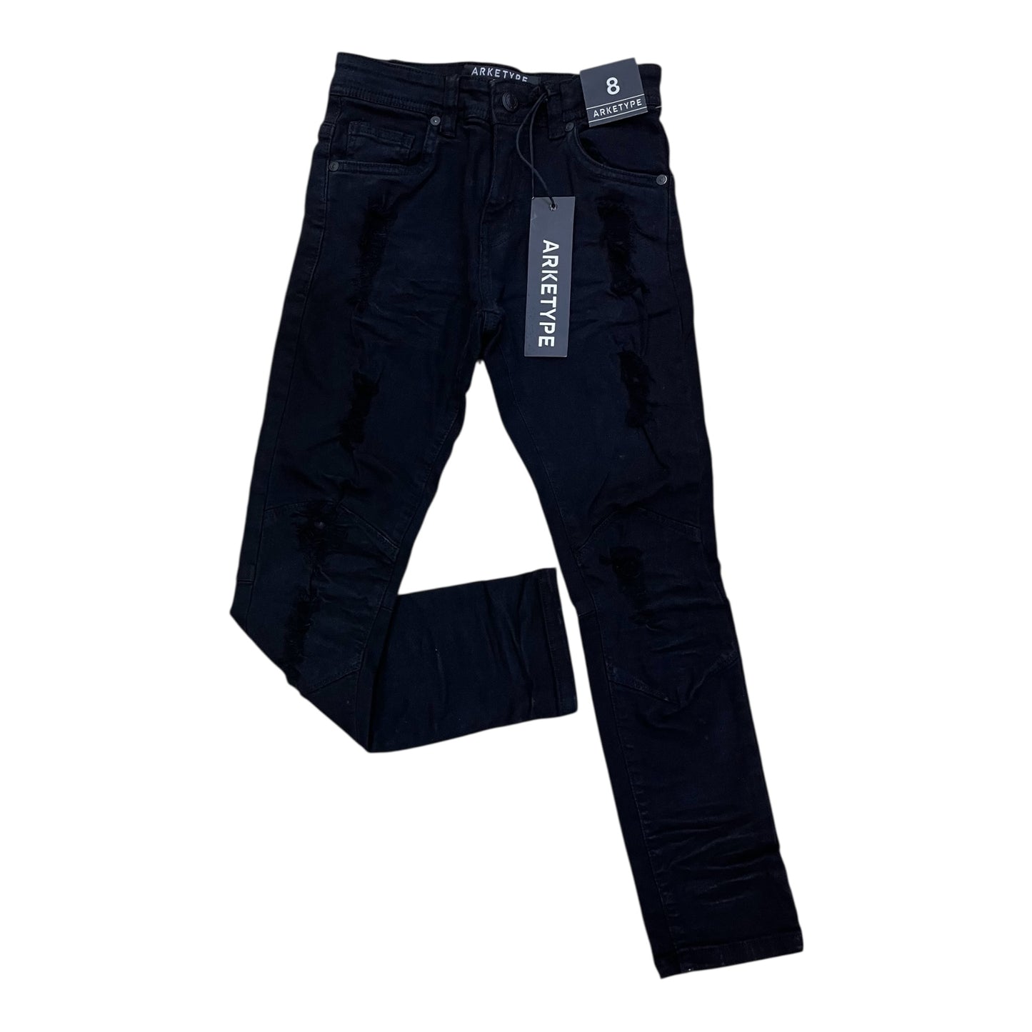 P412K - Boy's/Kids Double Whisker Slim-Fit Stretch Jeans