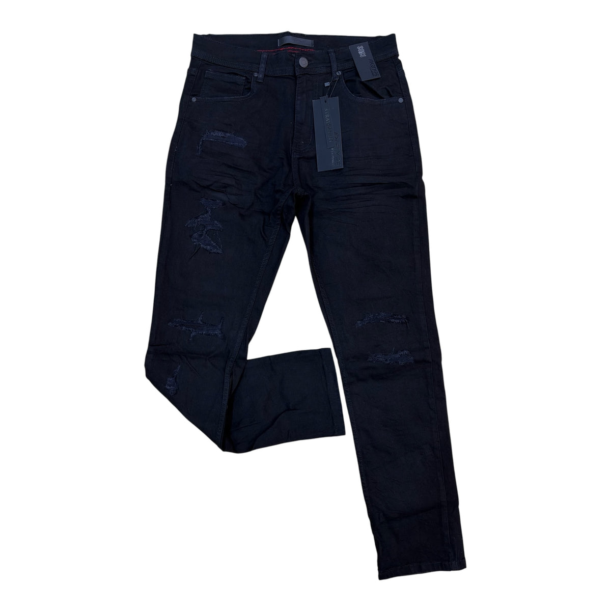 WH-P629 - Dallas Ripped Straight Fit Stretch Jeans