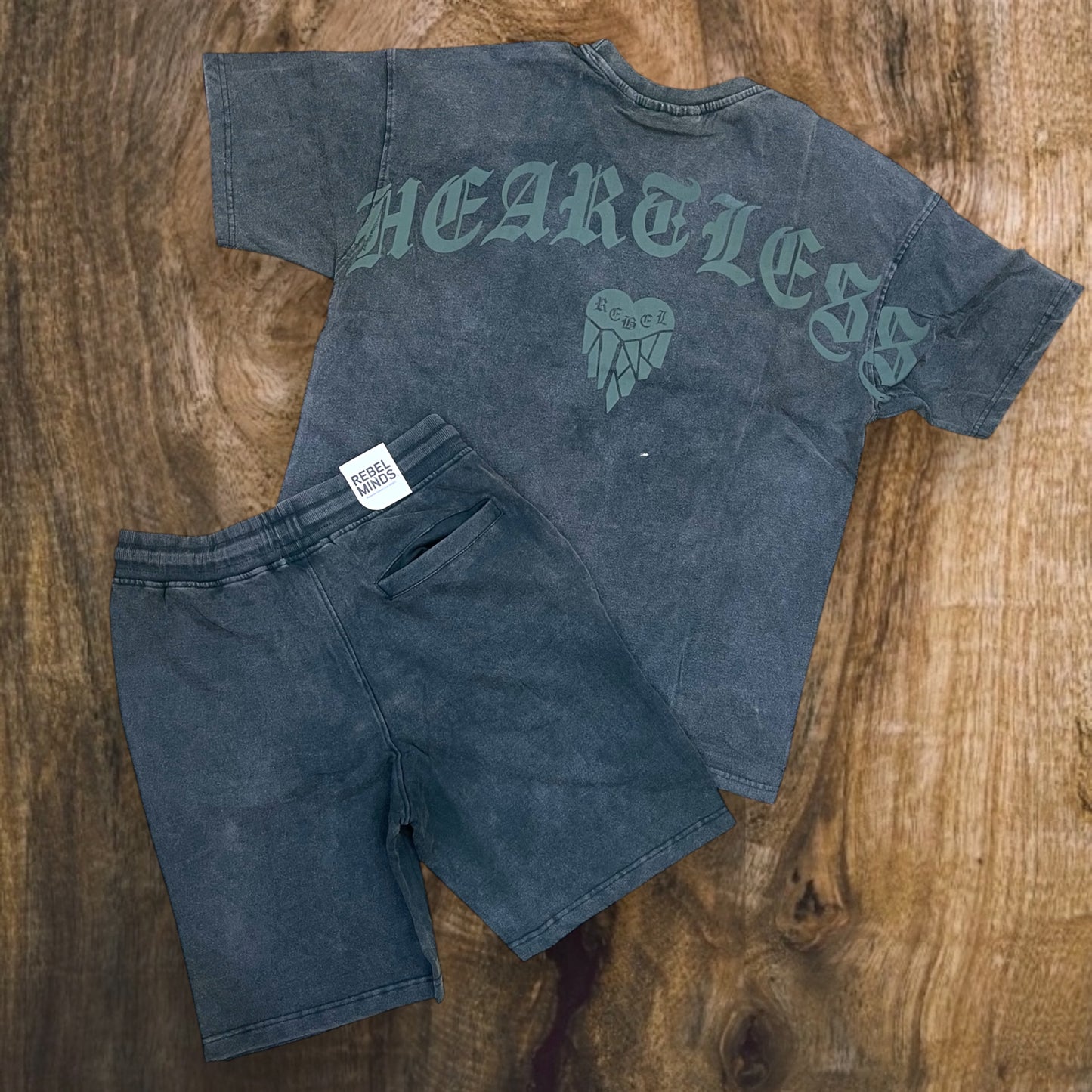 151-170 - Heartless Oversized T-Shirt, Shorts SET