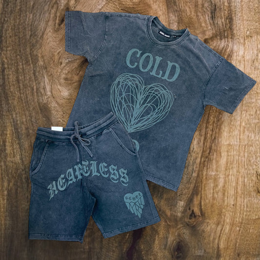 151-170 - Heartless Oversized T-Shirt, Shorts SET