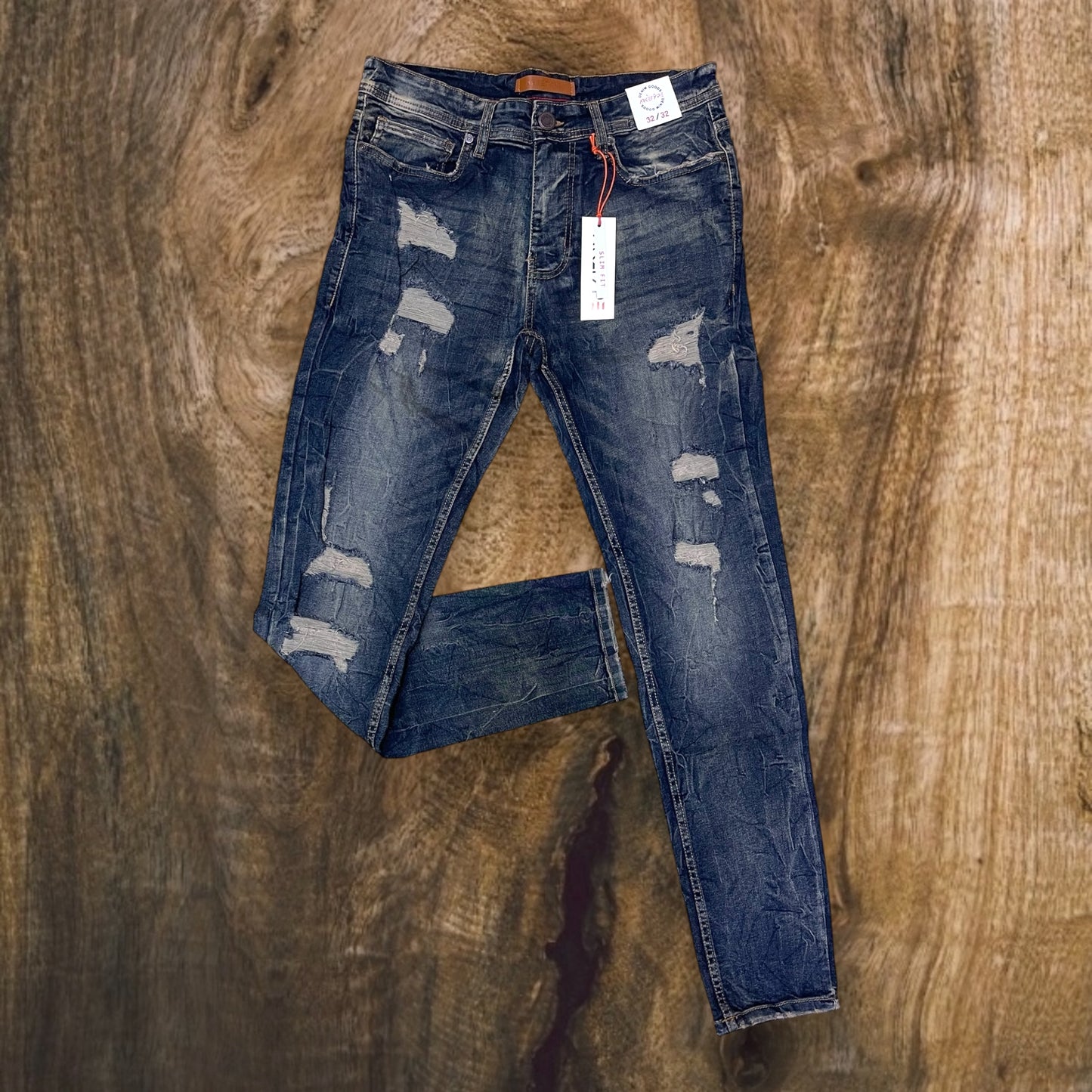 P539 - Volt Rip N Repair Slim-Fit Stretch Jeans