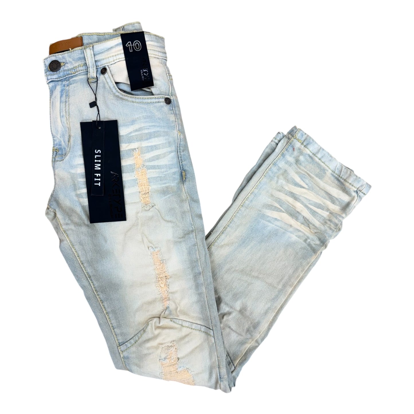 WH-P512K - Boy's/Kids Double Whisker Slim-Fit Stretch Jeans
