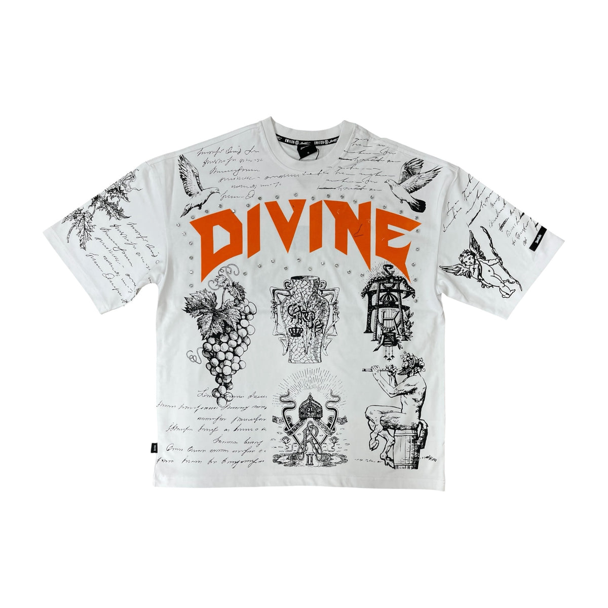 WH-SW6175 - Divine Better Boxy With Studs Graphic T-Shirt