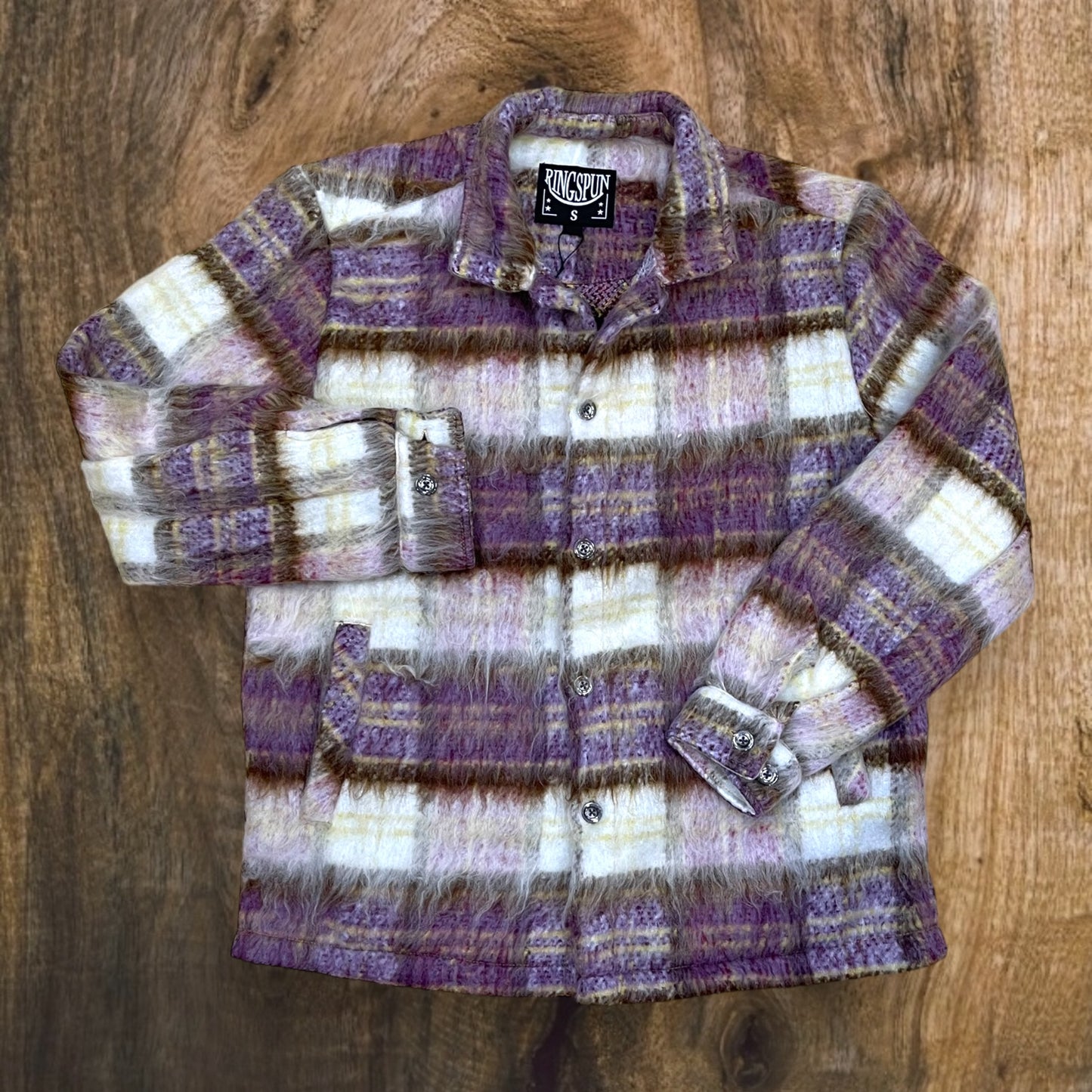 342-783 - Mohair Flannel Shackets (Purple)