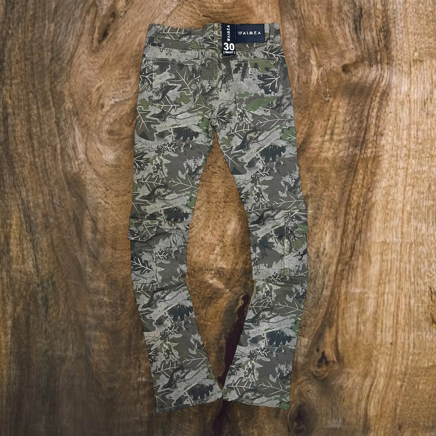 M8253T - Men's Leaf Camo Stacked Jeans