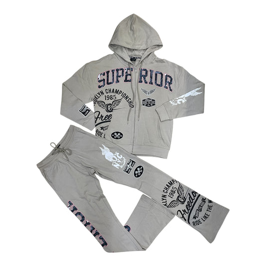 SW5217 - Superior "Ride to Live" Hoody & Stacked Fleece Pant (2 Piece Full Set)
