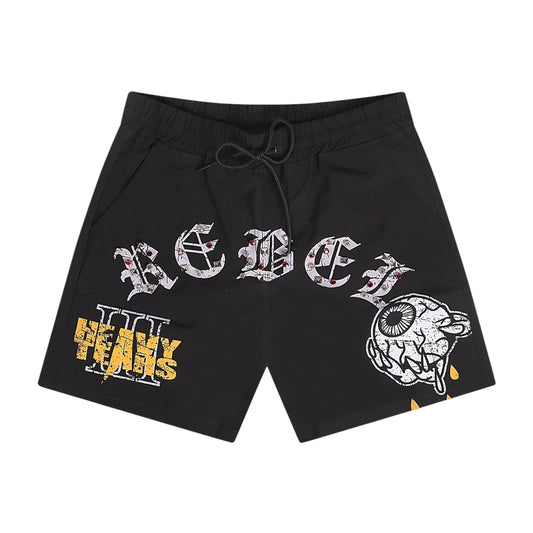 610-14919 - Heavy Tears Rhinestone Shorts