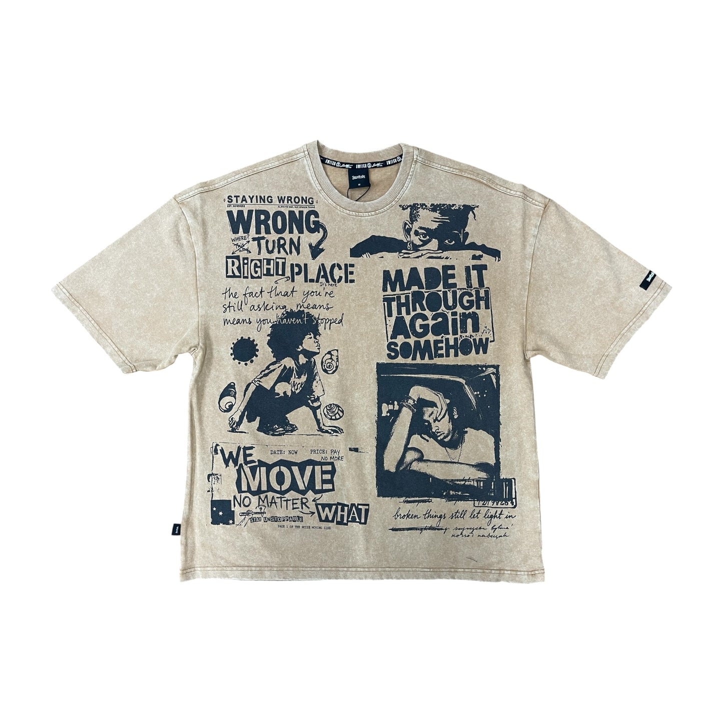 WH-SW6188 - Made It Through Better Boxy Graphic T-Shirt